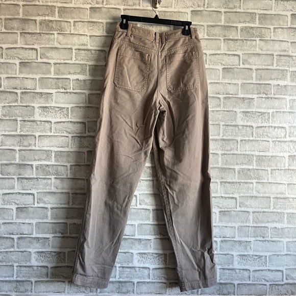 The Group Babaton Light Brown High Rise Baggy Loose Wide Leg Denim Jeans Sz 4 - Picture 7 of 7